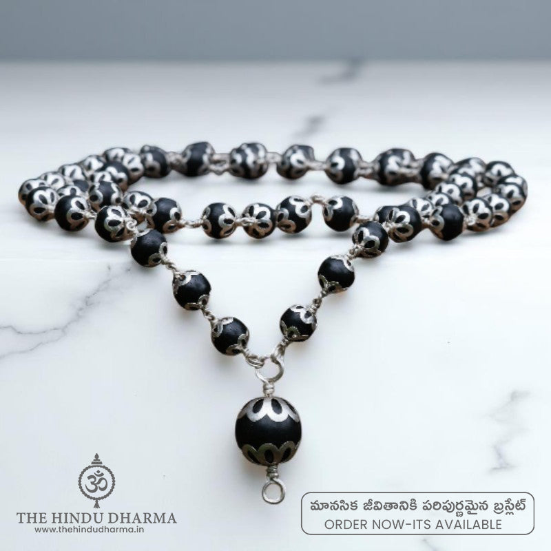 Karungali Malai Silver Cap Plated Necklace with Certification || The Hindu Dharma