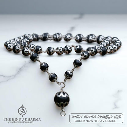 Karungali Malai Silver Cap Plated Necklace with Certification || The Hindu Dharma